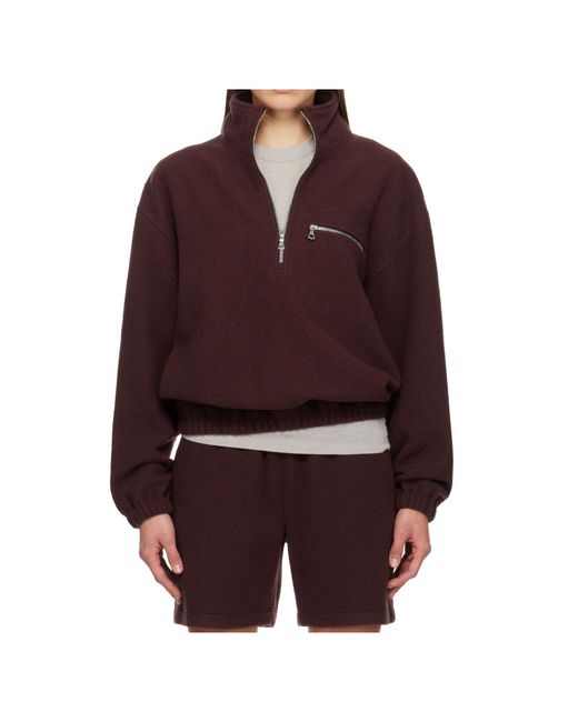 Rier Red Wool Fleece Sweatshirt for men