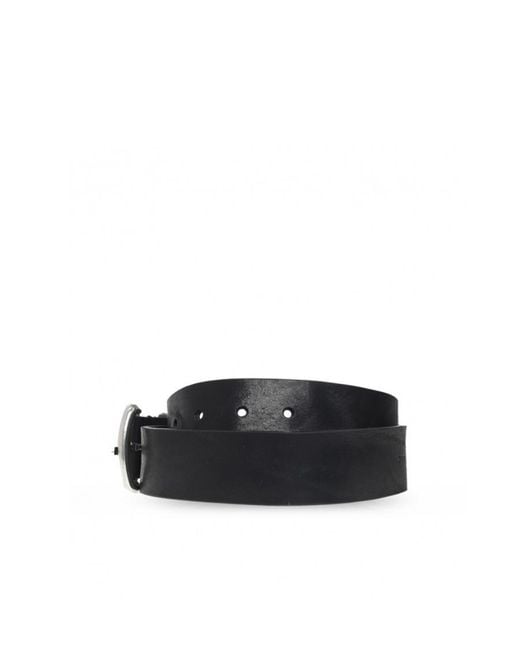 DIESEL White Logo B Visible Belt for men
