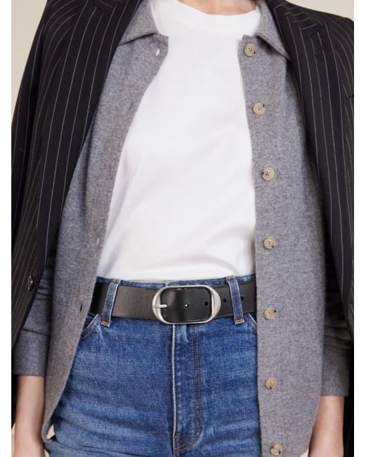 Nili Lotan Black Nili Leather Belt