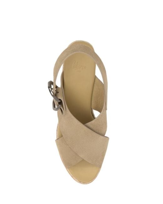 Castaner Natural Castañer Cross-Strap Wedge Espadrilles