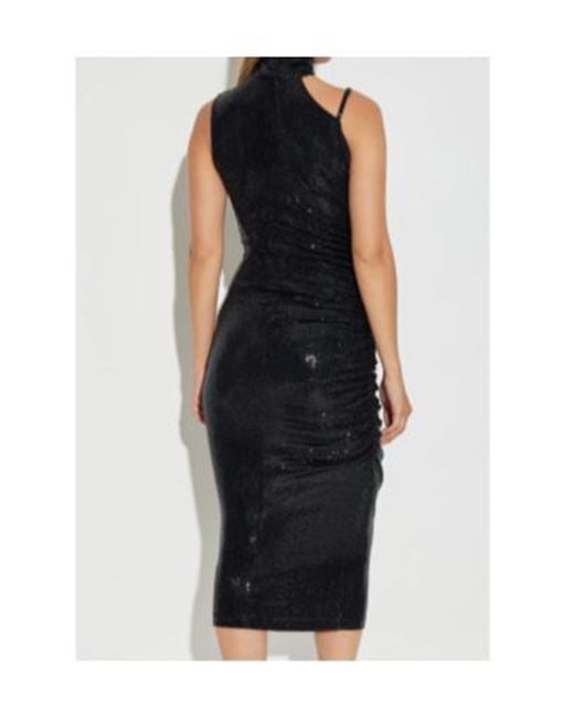 Versace Jeans Black Couture Sequin Embellished Midi Dress