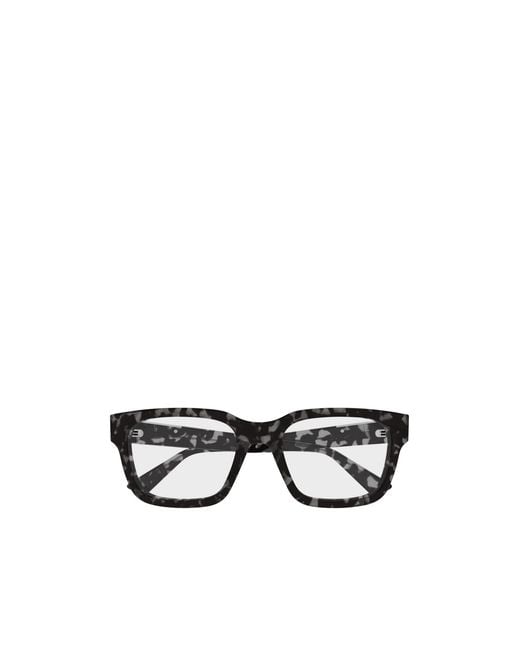 Gucci White Eyewear Rectangular Frame Glasses for men
