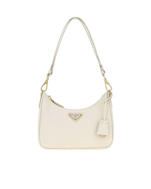 Prada White Re-Edition Mini Shoulder Bag