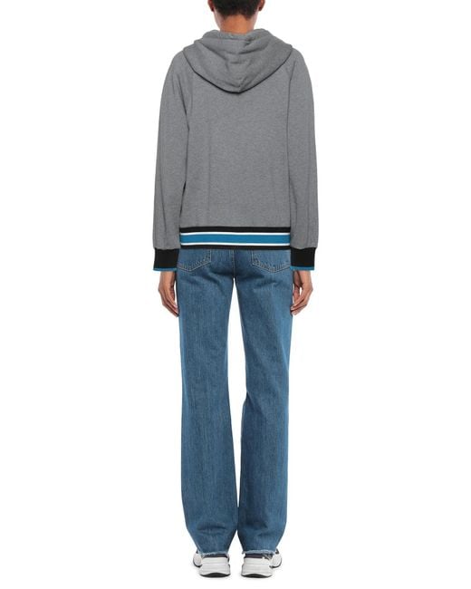 Dolce & Gabbana Gray Striped Hooded Sweatshirt