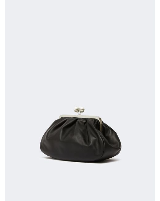 Weekend by Maxmara Black Pleated Frame Shoulder Bag