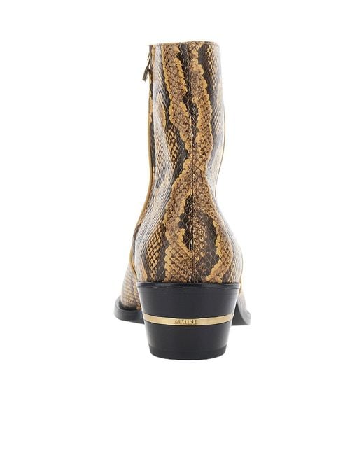 Amiri Brown Pointed-Toe Ankle Boots