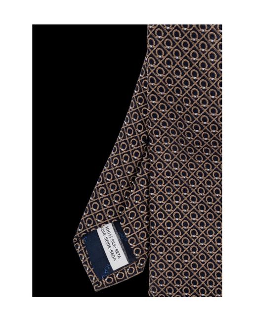 Ferragamo Brown Pointed Tie for men