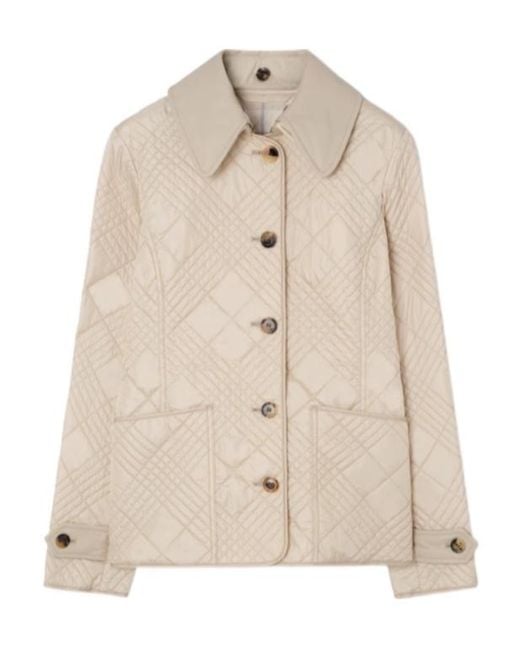 Burberry Natural Fernleigh Quilted Jacket