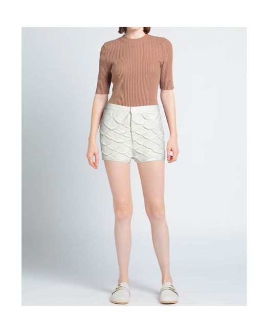 Farm Rio White Five-Pocket Shorts