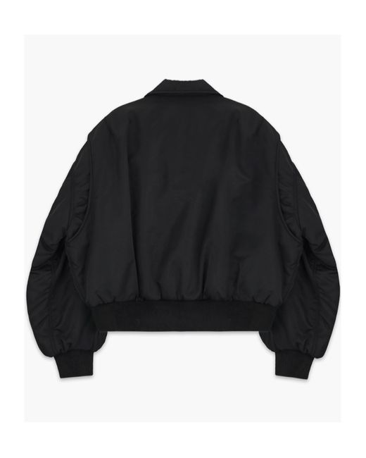 we11done Black Lapel Pilot Jacket for men