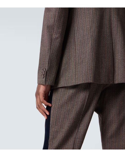Wales Bonner Black Alto Pinstripe Wool-Blend Blazer for men