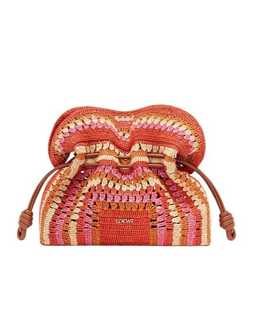 Loewe Red Medium Flamenco Clutch