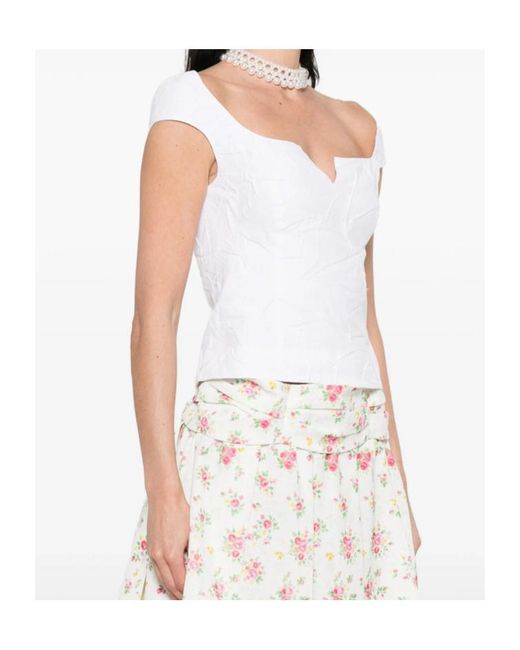 ShuShu/Tong White V-Neck Top
