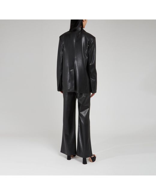 Nanushka Black Single-Breasted Long-Sleeved Jacket