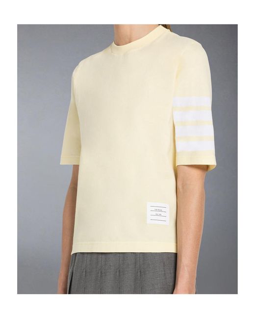 Thom Browne Natural Short-Sleeved T-Shirt