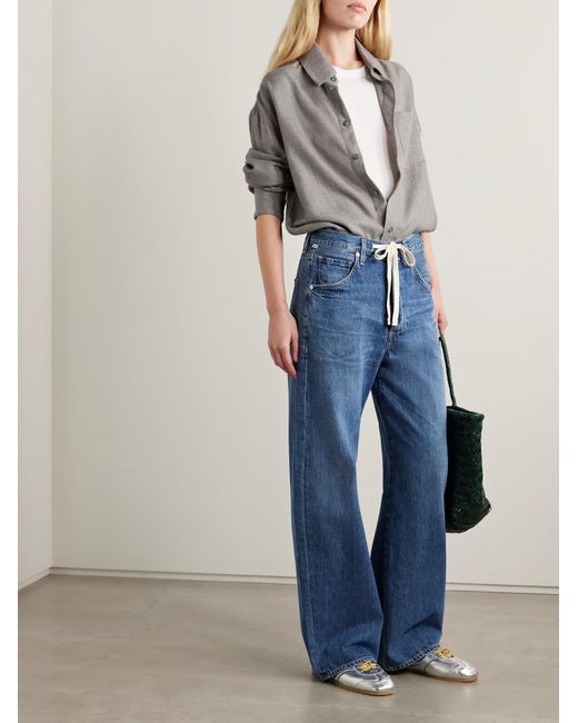 The Elder Statesman Gray Pashmina Long-Sleeve Shirt