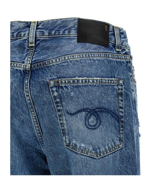 R13 Blue Belt-Loop Jeans
