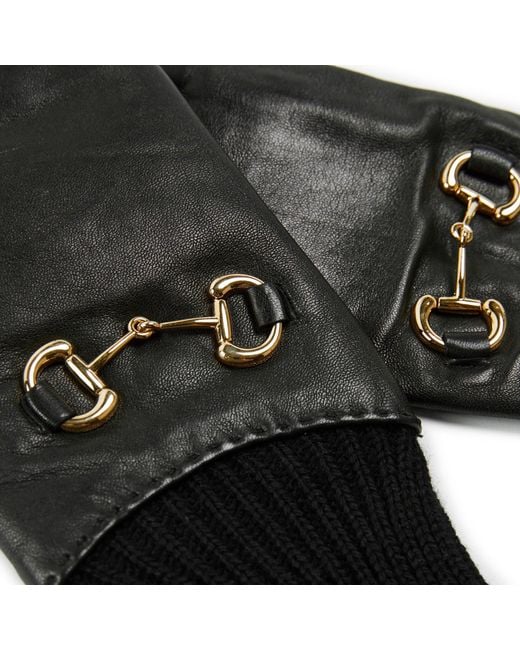 Gucci Black Fingerless Gloves