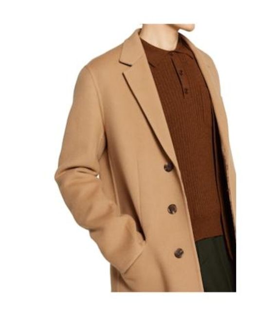 Gucci Brown Single-Breasted Double-Layer Wool Coat for men