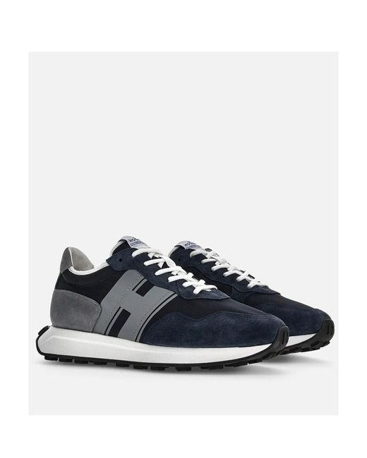 Hogan Blue H601 Lace-Up Sneakers for men