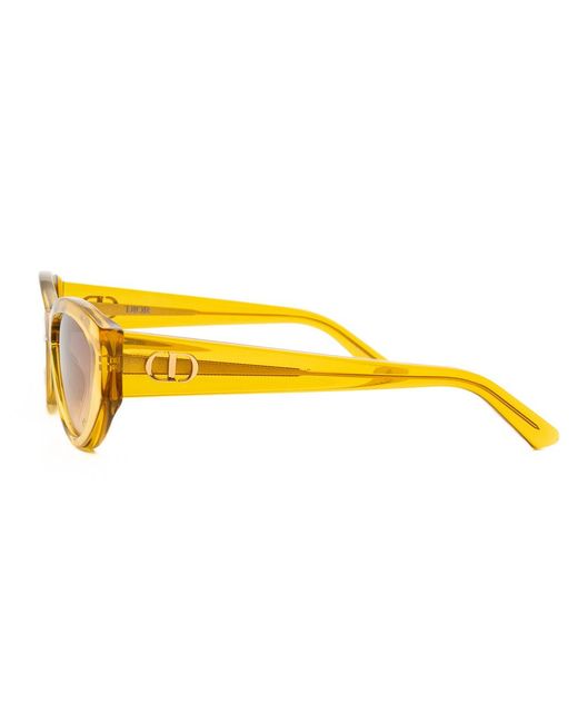 Dior Yellow Full Frame Sunglasses