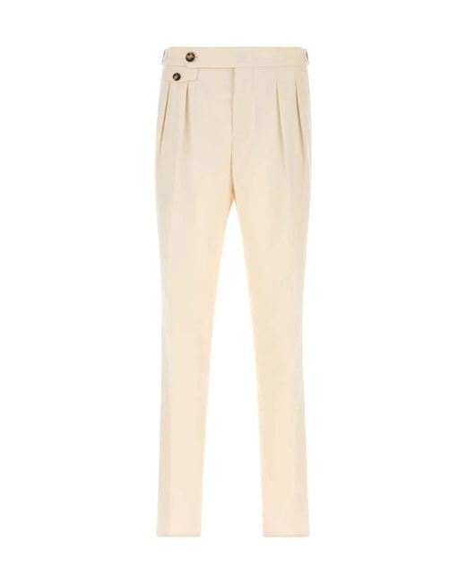 Brunello Cucinelli Natural Ivory Cotton Pant for men