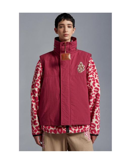 Moncler Red Tryfan Down Gilet for men