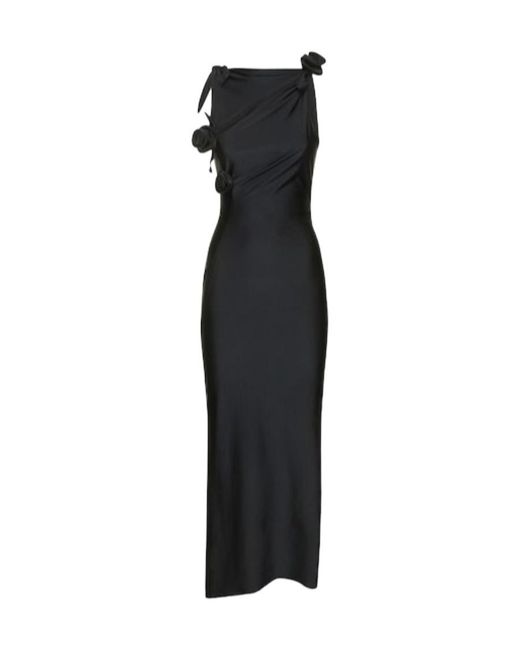 Coperni Black Asymmetrical Jersey Dress Skirt