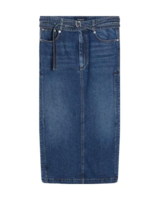 Sportmax Blue Biblio Denim Midi Skirt
