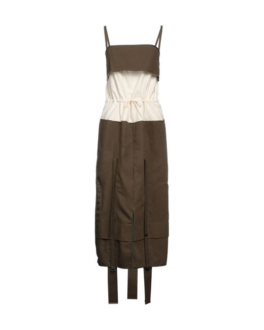 Maison Margiela Natural Sleeveless Flared Dress