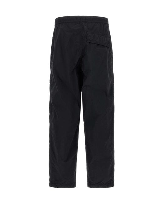 Stone Island Black Straight Leg Cargo Pants for men