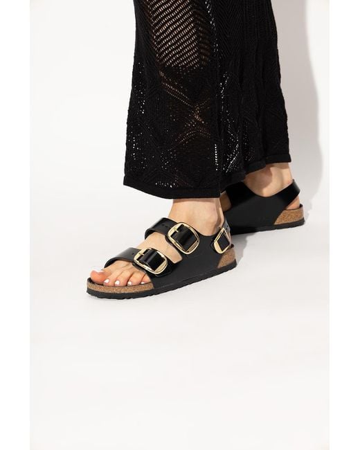 Birkenstock Black Milano Leather Sandals