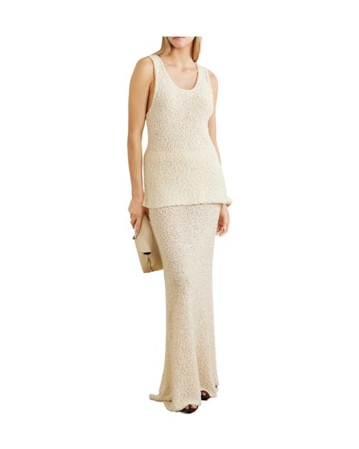 The Elder Statesman Natural Cashmere And Linen-Blend Tank