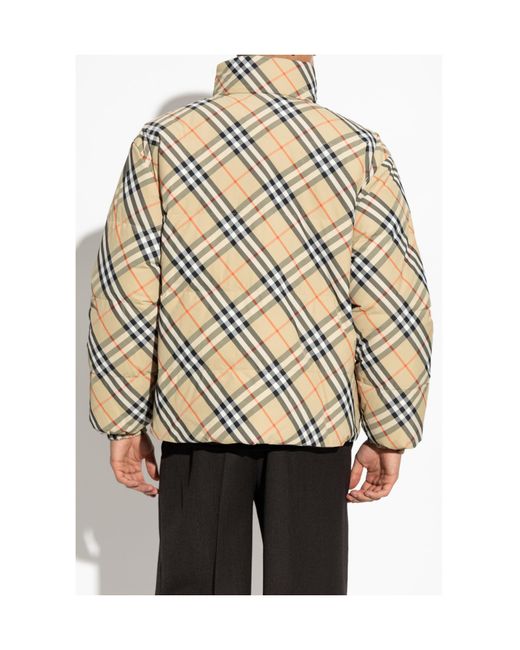 Burberry Metallic Checked Zip-Up Reversible Padded Jacket for men