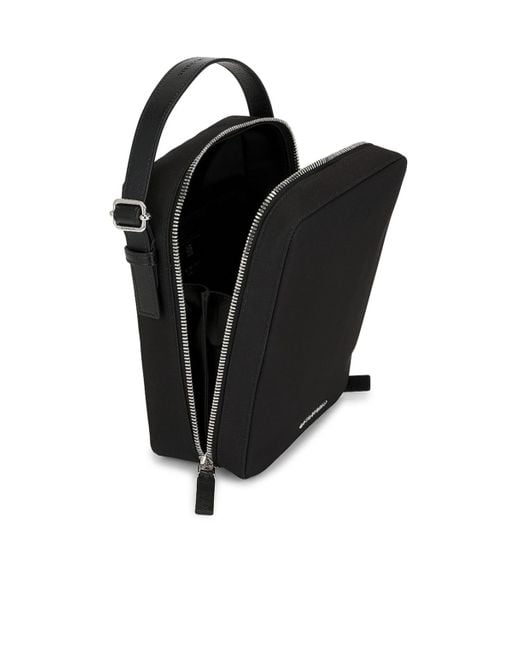 Givenchy Black Logo Hardware Double-Zip Pouch for men