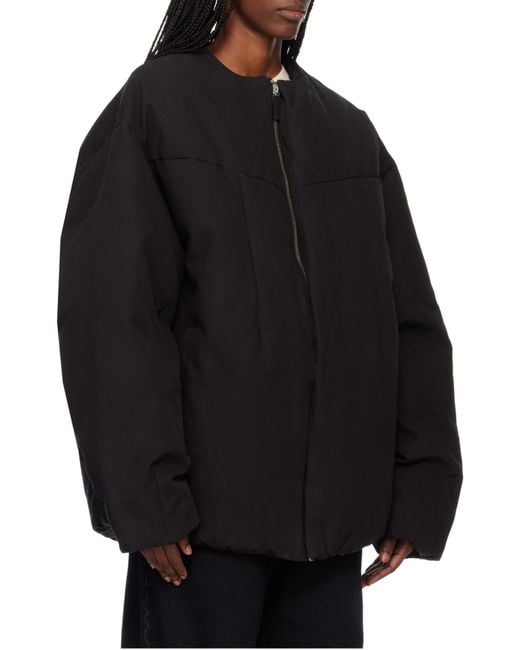 Entire studios Black Oversized Down Jacket for men
