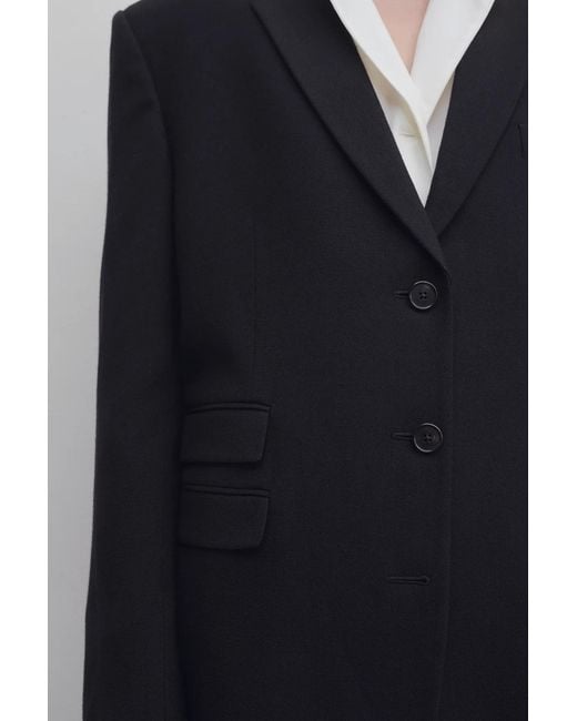 The Row Blue Ule Wool Canvas Blazer