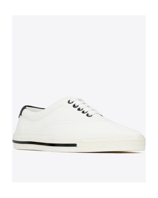Saint Laurent White Club Low Top Sneakers for men