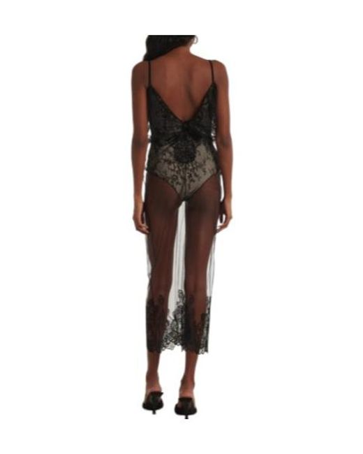 The Attico Multicolor Mesh Slip Maxi Dress