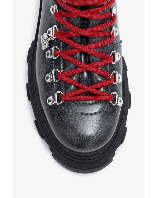 Ganni Blue Cleated Mountain Boots