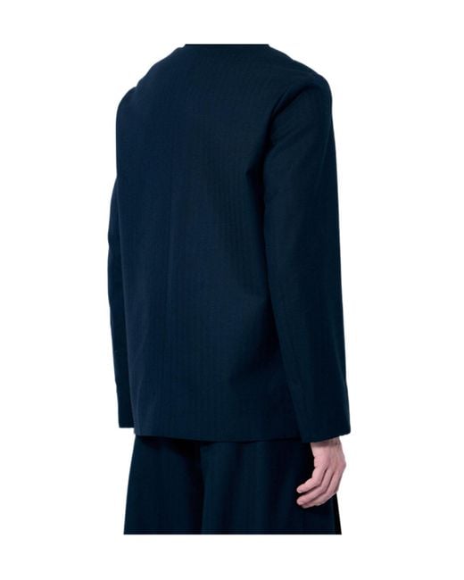 Dries Van Noten Blue Single Breasted Jacket for men