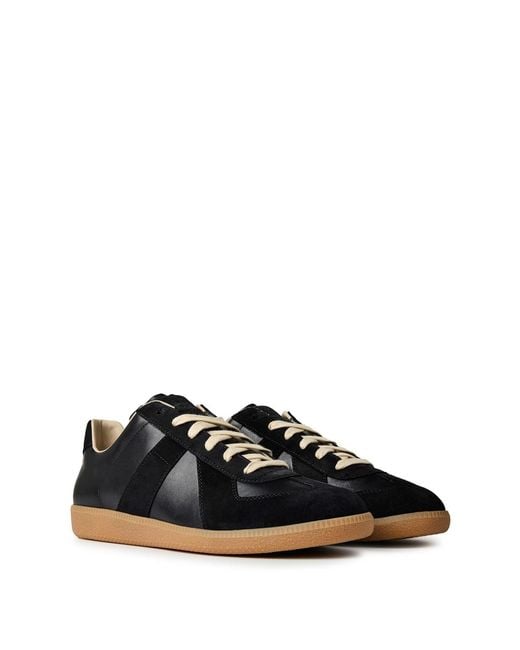 Maison Margiela Black Low-Top Sneakers for men