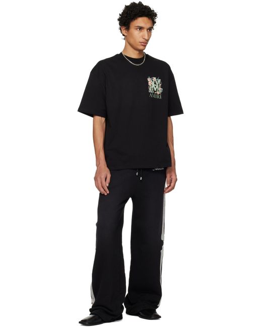 Amiri Black Bones Printed Oversized Sweatpants for men