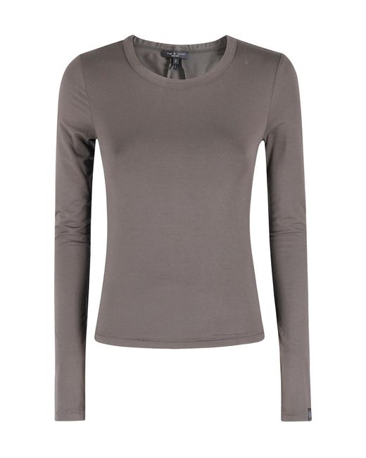 Rag & Bone Gray Long-Sleeved T-Shirt