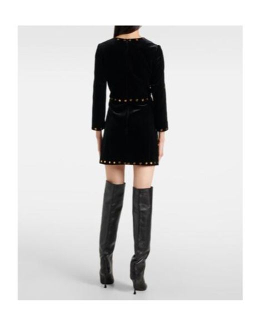 Dodo Bar Or Black Ska Velvet Minidress
