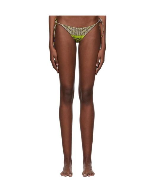 Versace Black Multicolored Pattern Printed Swimming Trunks
