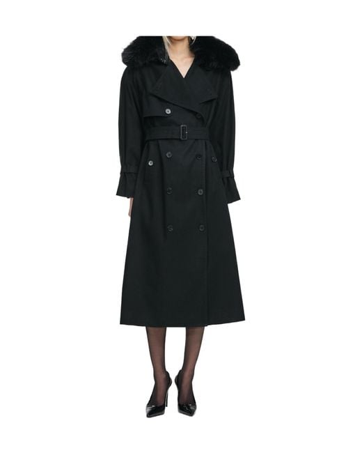 Self-Portrait Black Belted Trench Coat