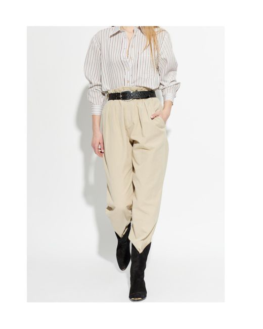 Isabel Marant White Fleora Striped Shirt