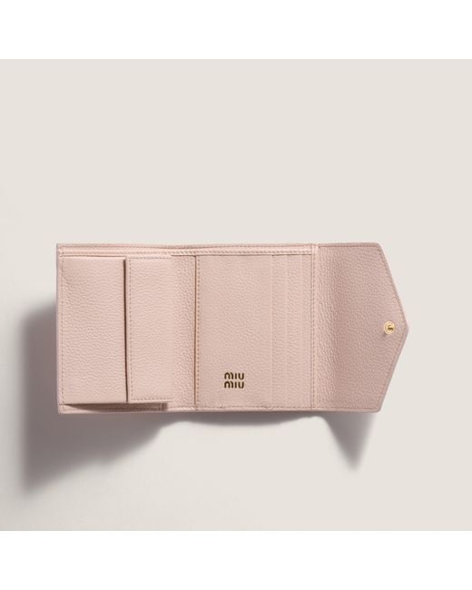 Miu Miu Pink Small Leather Wallet