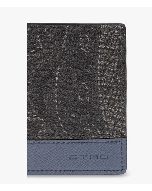 Etro Gray Pattern Wallet for men